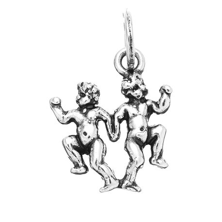 Zilveren hanger tweeling sterrenbeeld Raspini