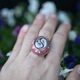 Zilveren ring camee met roze emaille Diluca