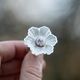 Diluca zilveren ring bloem met camee A126-B
