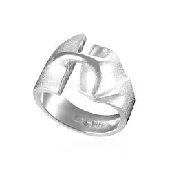 Lapponia occasion zilveren ring Styks ontworpen door Bjorn Weckstrom