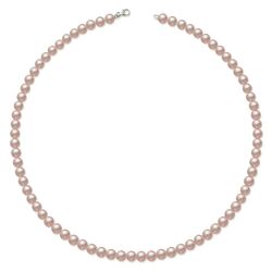 Coscia witgouden parelcollier roze