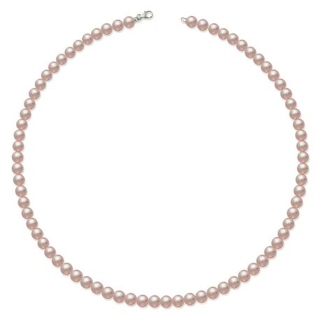 Coscia witgouden parelcollier roze