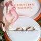 Geelgouden ring mat met een glazende levenslijn met 5 briljanten van Christian Bauer