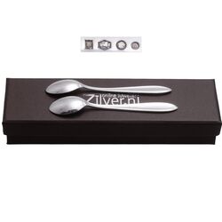 2 mokkalepels zilver model dubbelpuntfilet