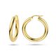 Gouden oorringen met ronde buis 4 mm breed