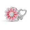 Christina charm Pink Margruite silver