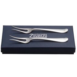 2 zilveren belevorken rond afgeplat model Driesen Utrecht 1938