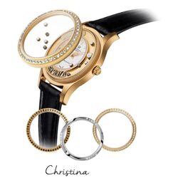 Christina horloge met versieringen