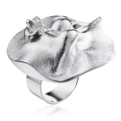 Juweliersrestant Lapponia zilveren ring In Cloud, Börn Weckström