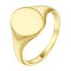 Gouden graveerring glad ovaal