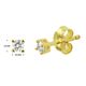 Geelgouden oorstekers diamant 0,10 ct