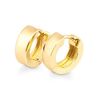 Gouden creolen platte buis 12 mm x 4 mm