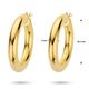 Grote oorringen ronde buis 6 mm verguld