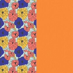 Les Georgettes 25 mm inlay Fleurs Multicouleurs/ Apricot