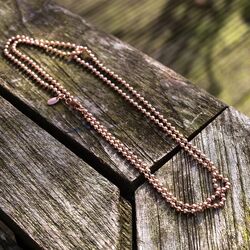 Heide Heinzendorff rosé bolletjes collier zilver 90 cm K1398