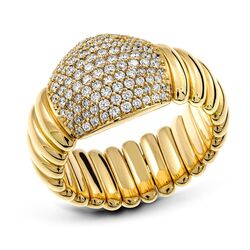 Hulchi Belluni gouden stretch ring Tresure 0,84 ct diamant