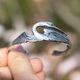 GL smalle zilveren bangle kraanvogel