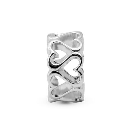 Christina zilveren bedel Multiple Hearts 623-S04