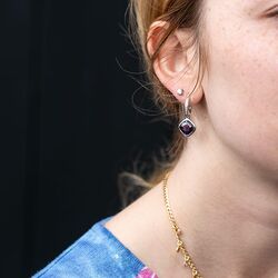 MY iMenso Quadrati Creoli aanhangers Dark Purple 10 mm