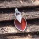 Zilver hanger met rood carneool en markasiet