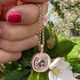 Rosé collier met hanger Quadrati wit kristal van MY iMenso