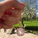 Rosé collier met hanger Quadrati wit kristal van MY iMenso