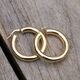 Verguld zilver oorringen 6 mm dik