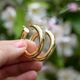 Verguld zilver oorringen 6 mm dik