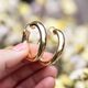 Verguld zilver oorringen 6 mm dik