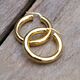 Verguld zilver oorringen 6 mm dik