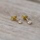 Geelgouden oorbelletjes diamant 0,10 ct