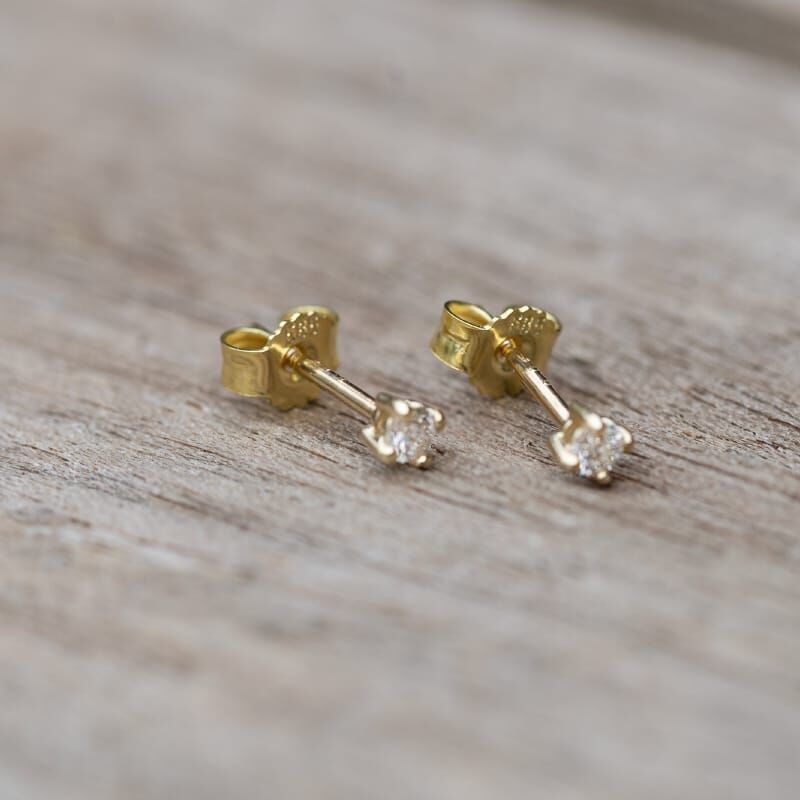 Gouden Oorknopjes Met Diamantje Ct Home Collection