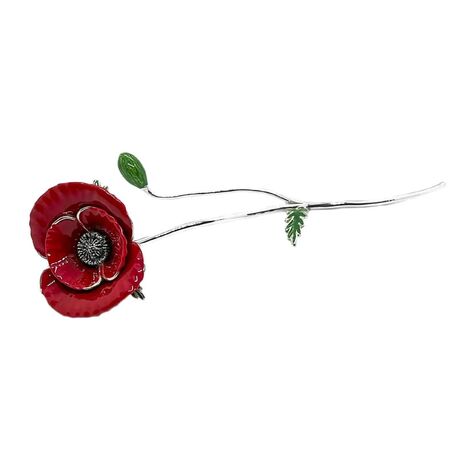 Saturno zilveren Papaver tak van Saturno