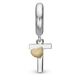 Christina zilveren bicolor charm letter T