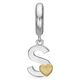 Christina zilveren bicolor charm letter S