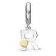Christina zilveren bicolor charm letter R