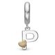 Christina zilveren bicolor charm letter P