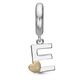 Christina zilveren bicolor charm letter E