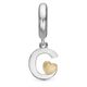 Christina zilveren bicolor charm letter C