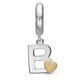 Christina zilveren bicolor charm letter B