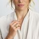 Geelgouden ring Halo met geel citrien en diamant 0,20 ct
