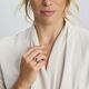 Geelgouden ring Halo met amethist en diamant 0,20 ct