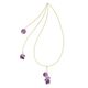Spark vergulde ketting Orchid paars