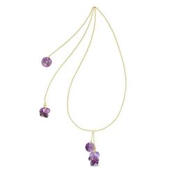 Spark vergulde ketting Orchid paars