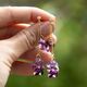 paarse orchidee oorbellen van Spark Jewelry van juwelier Zilver.nl, vandaag nog bestellen!