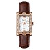 Spark Vendome horloge rosverguld staal met bruin leren bandje