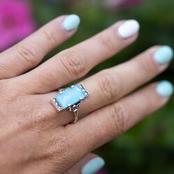 Doublet ring turqoise kristal