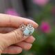 Kleine zilveren oorstekers bloem
