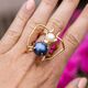 Bruno da Rocha vergulde spinring mabe en parel