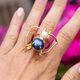 Bruno da Rocha's uniek ontworpen en handgemaakte spinring in verguld zilver